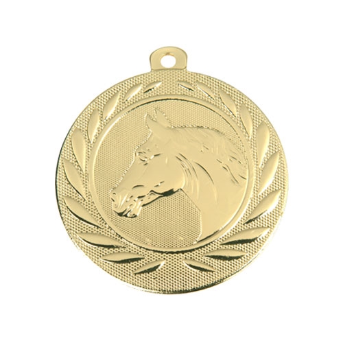 Heste medalje 50mm guld
