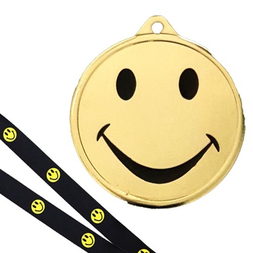 Medalje Smiley 45mm inkl. Smiley bånd