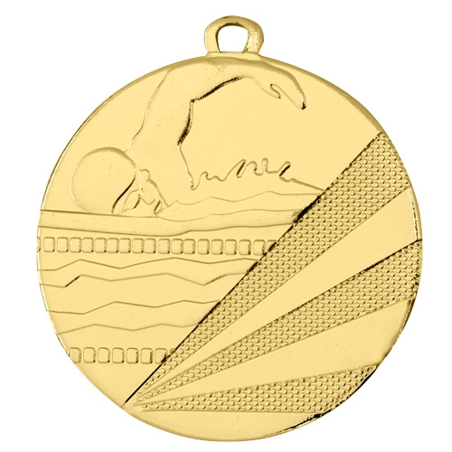 Svømmemedalje guld 50mm