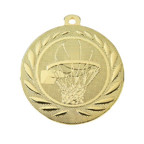 Basketball medalje i guld på 50mm