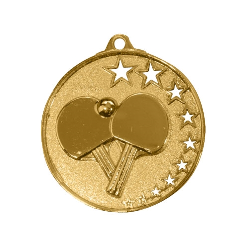 medalje til bordtennis i guld