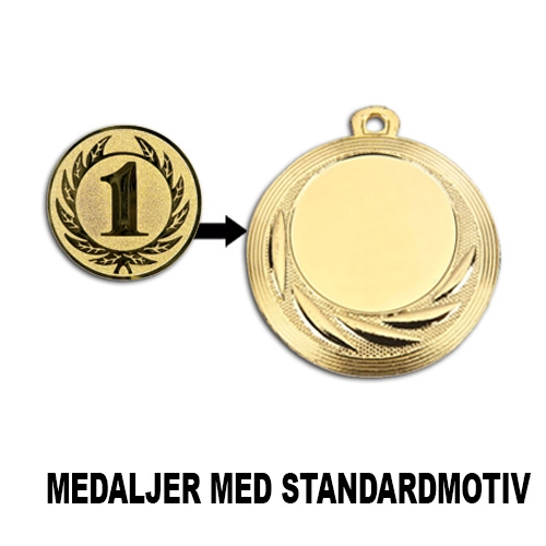 Medaljer med standardmotiv