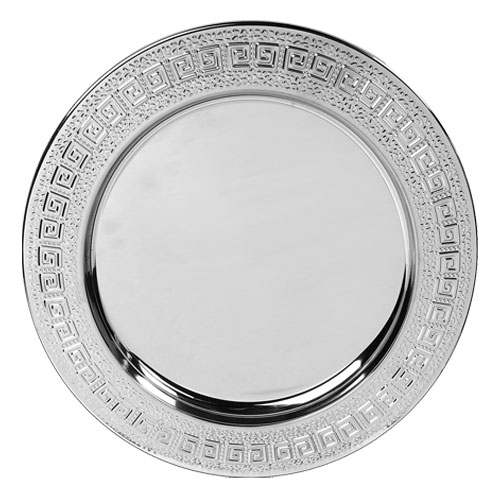 Pokalfad sølvfarvet mønster