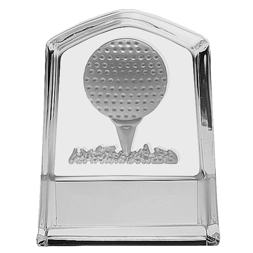 Glas golf statuette golfbold