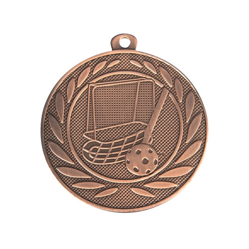 Florball medalje 50mm bronze