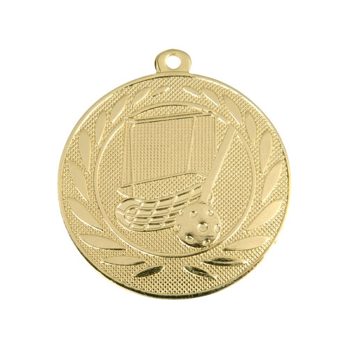 Florball medalje 50mm guld