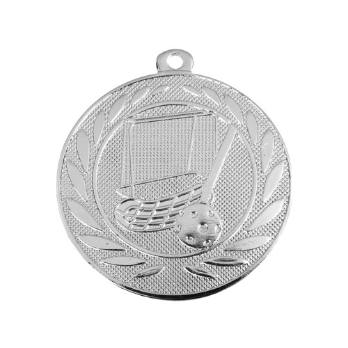 Florball medalje 50mm sølv