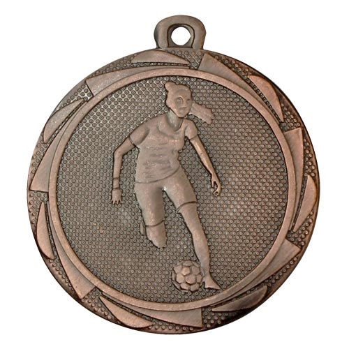 Fodboldmedalje pige bronze 45mm