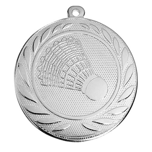 Badmintonmedalje 50mm sølv