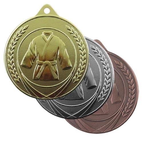 Kampsportsmedalje guld, sølv. bronze 50mm