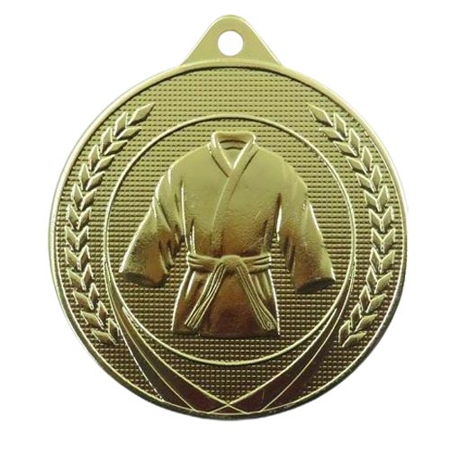 Kampsportsmedalje 50mm guld