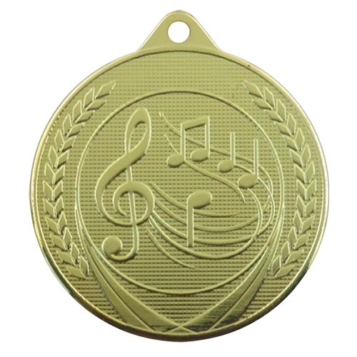 Medalje musik 50mm guld