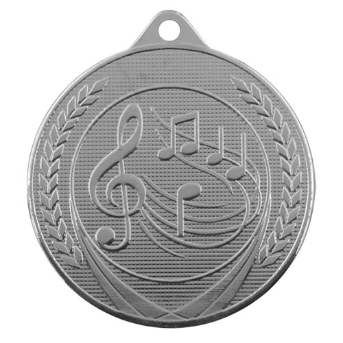 Medalje musik 50mm sølv