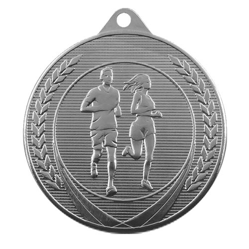 Løbemedalje 50mm sølv