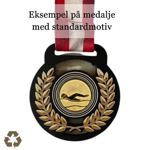 100% genbrugsplast medalje motiv