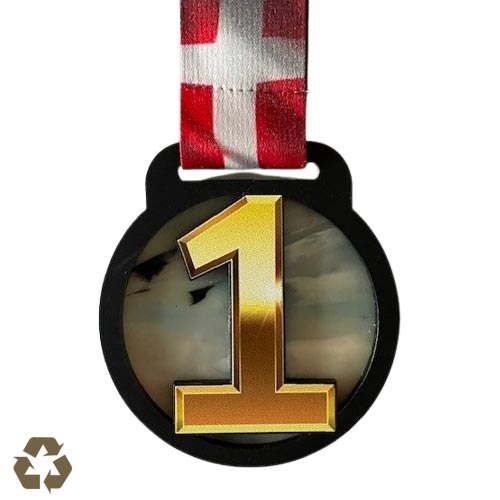 Genbrugsplast medalje 1-tal