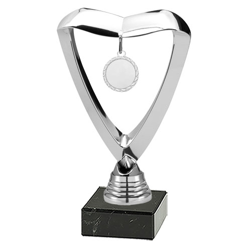 Statuette med sølvmedalje