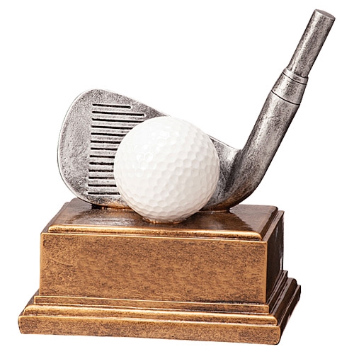 fordampning noget Beliggenhed Golf præmie - Flot pokal/statuette med jern og golfbold