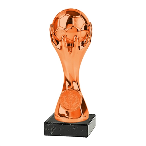 Fodboldstatuette bronze
