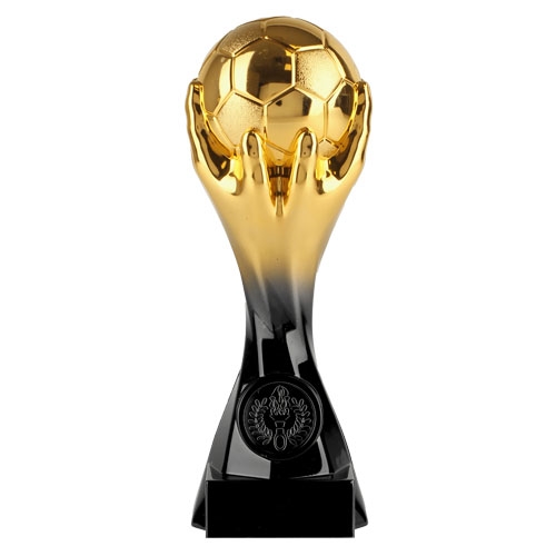 Guld/sort fodboldstatuette