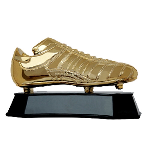 Fodbold stor statuette guld støvle