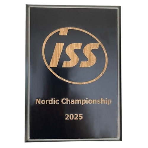 Træplakette med lasergravering eksempel