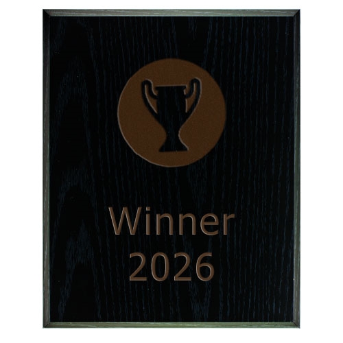 Træplakette med lasergravering