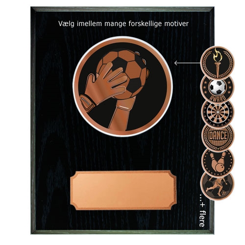 Træplakette med disc