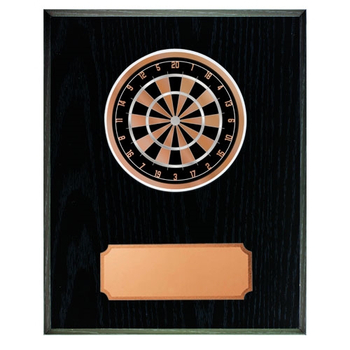 Træplakette med disc - dart