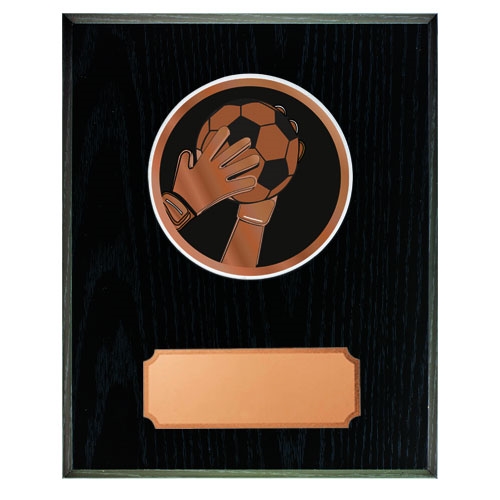 Træplakette sort med keeper 175mm