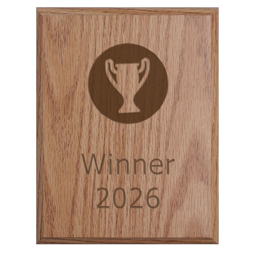 Træplakette lys med lasergravering