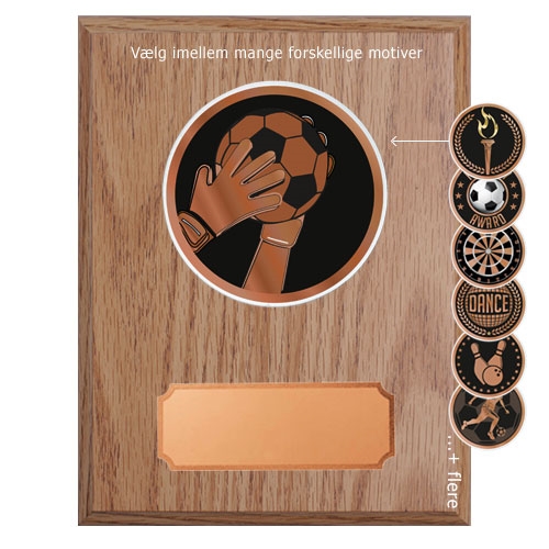 Træplakette lys med disc