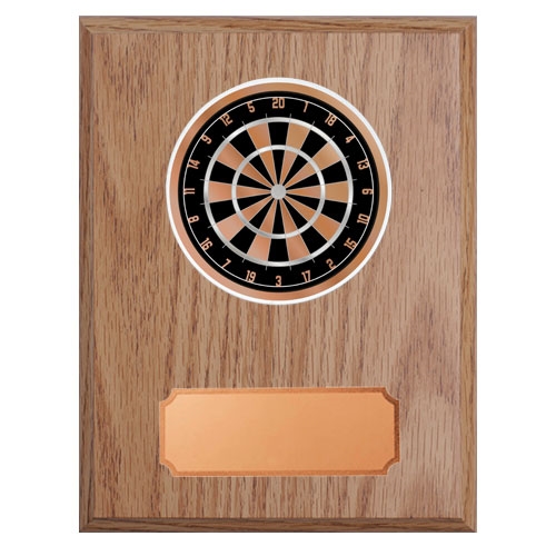 Træplakette lys med dart