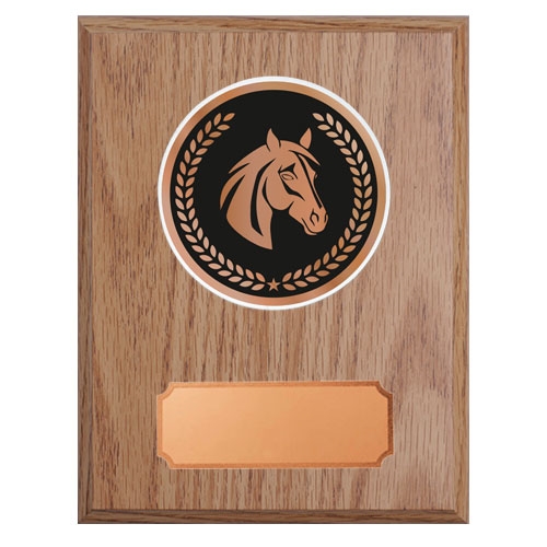 Træplakette lys med hest