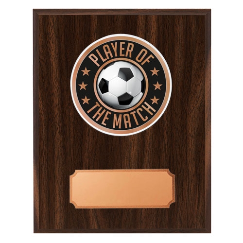 Træplakette mahogni med kampens spiller